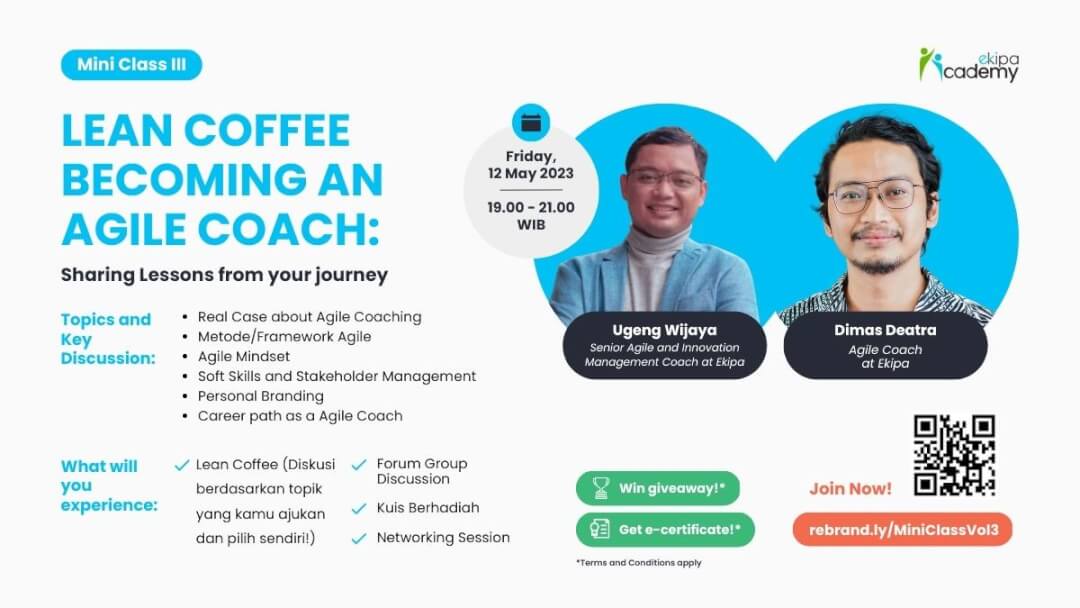 Mini Class Ekipa Academy - Becoming an Agile Coach: Sharing Lessons from your journey - Lean Coffee Method